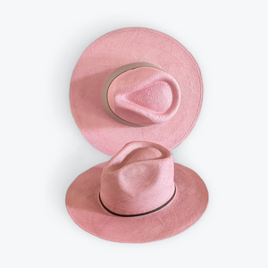 PINK LARGE BRIM STRAW HAT The Hip Hat