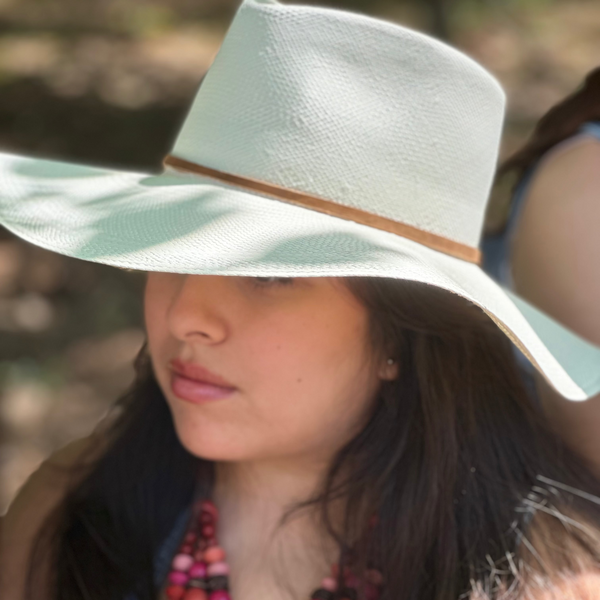 LARGE BRIM NATURAL STRAW HAT - large brim hard hat, large brim ladies hat, merino wool hat, rancher hat, wool cowboy hat, wide brim wool fedora, panama straw hats - The Hip Hat