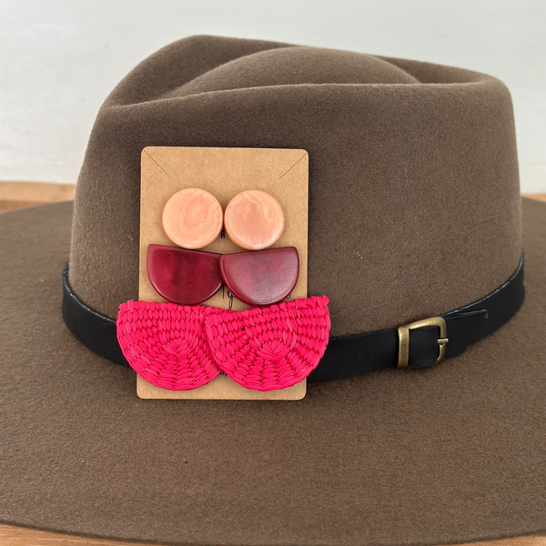 MOSAIC EARRINGS | BOHEMIAN DANGLE TAGUA NUT AND TOQUILLA STRAW EARRINGS The Hip Hat