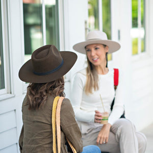 CLASSIC RANCHER HAT - large brim hard hat, large brim ladies hat, merino wool hat, rancher hat, wool cowboy hat, wide brim wool fedora, panama straw hats - The Hip Hat