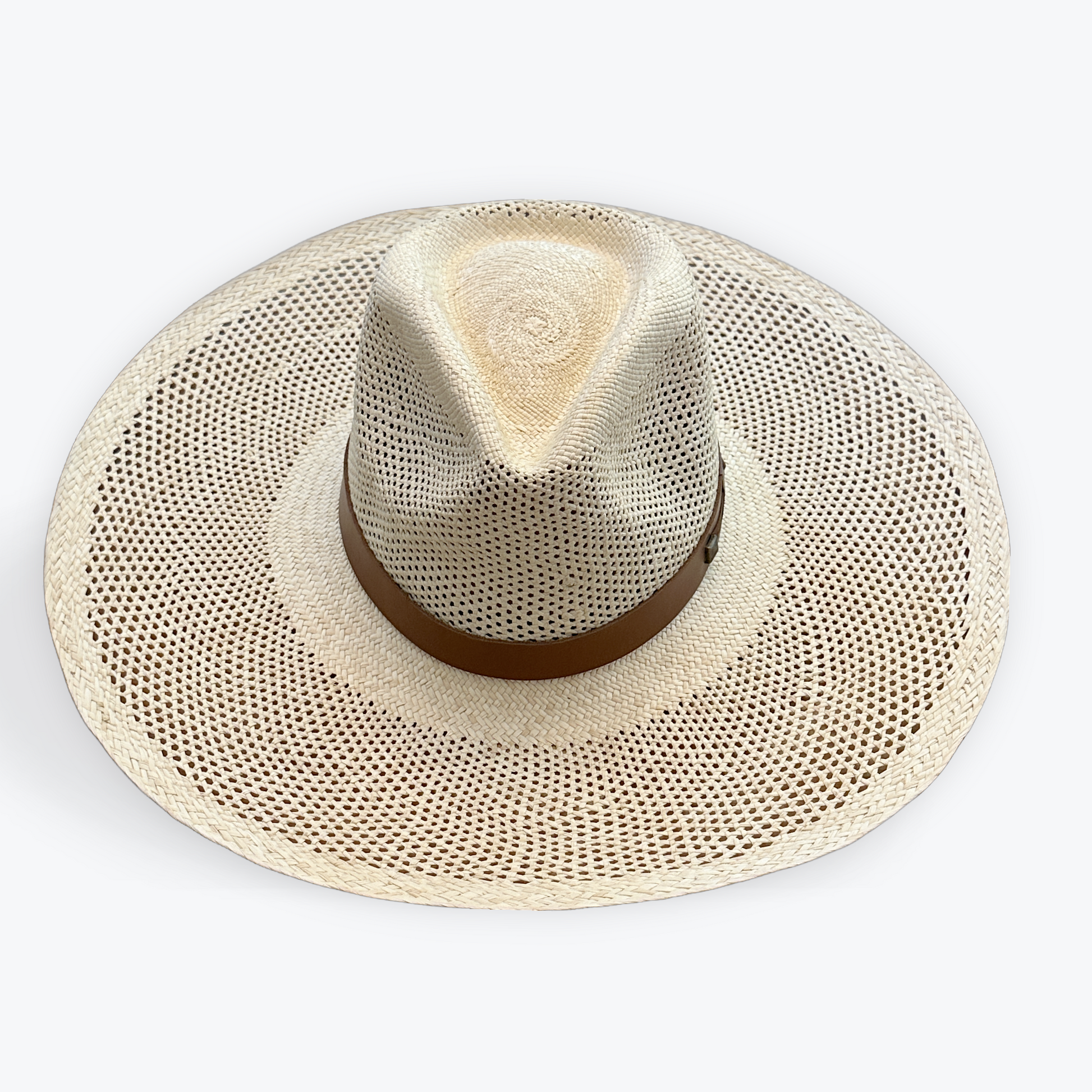 NATURAL RATTAN STRAW HAT - large brim hard hat, large brim ladies hat, merino wool hat, rancher hat, wool cowboy hat, wide brim wool fedora, panama straw hats - The Hip Hat