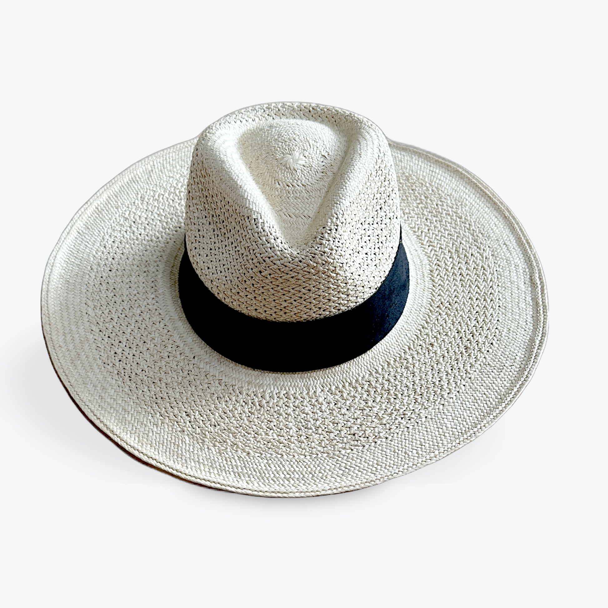 THE VENTED LARGE BRIM STRAW HAT - large brim hard hat, large brim ladies hat, merino wool hat, rancher hat, wool cowboy hat, wide brim wool fedora, panama straw hats - The Hip Hat