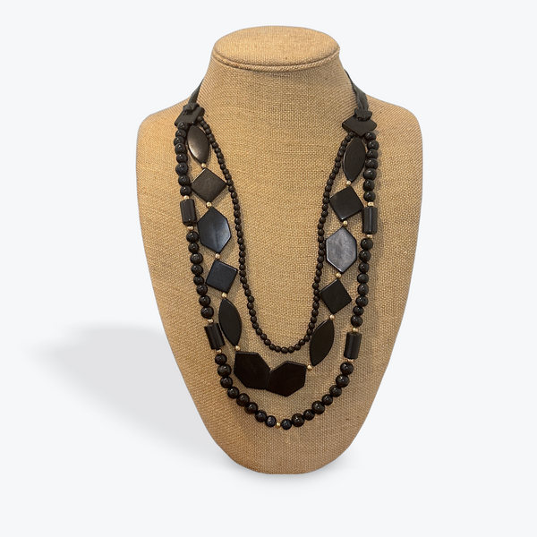 TIERRA TRIO TAGUA NUT ADJUSTABLE STATEMENT NECKLACE The Hip Hat