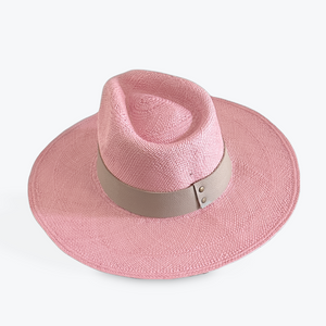 PINK LARGE BRIM STRAW HAT The Hip Hat