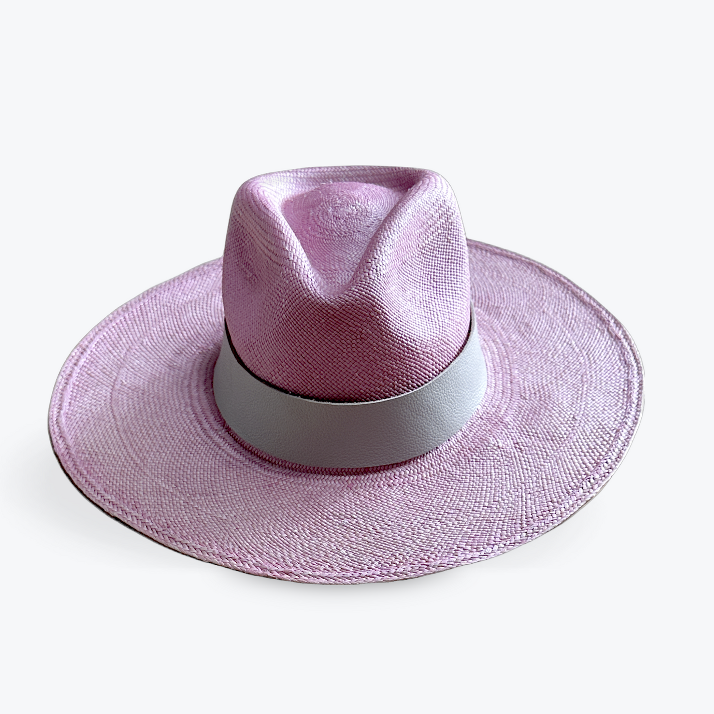 PINK LARGE BRIM STRAW HAT - large brim hard hat, large brim ladies hat, merino wool hat, rancher hat, wool cowboy hat, wide brim wool fedora, panama straw hats - The Hip Hat