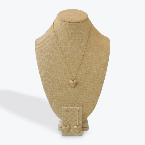 TAGUA NUT HEART NECKLACE & EARRINGS SET The Hip Hat