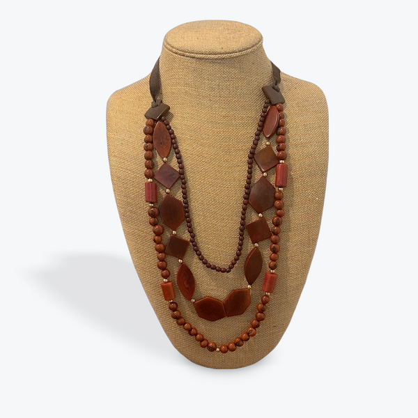 TIERRA TRIO TAGUA NUT ADJUSTABLE STATEMENT NECKLACE The Hip Hat