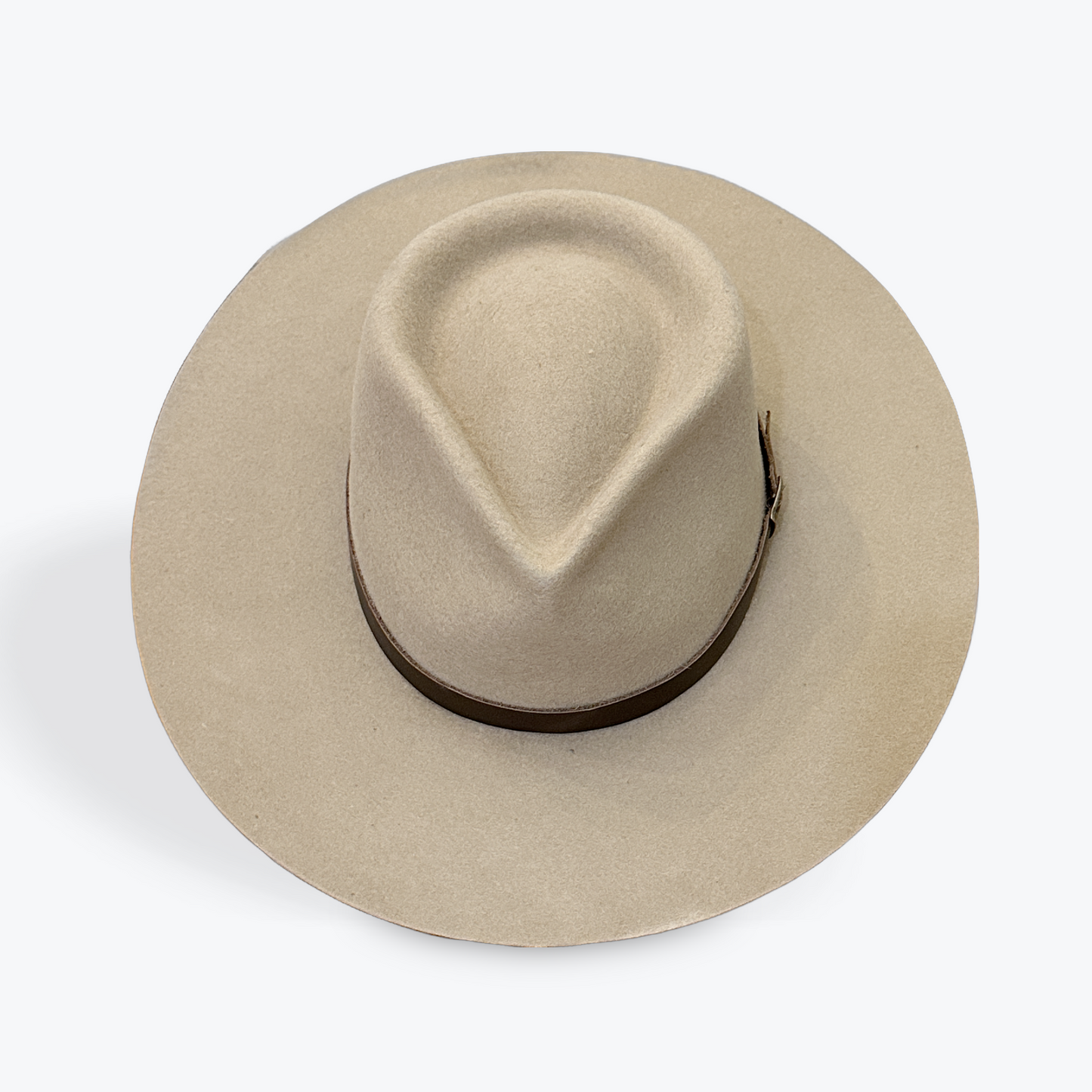 PINCHED RANCHER HAT - large brim hard hat, large brim ladies hat, merino wool hat, rancher hat, wool cowboy hat, wide brim wool fedora, panama straw hats - The Hip Hat