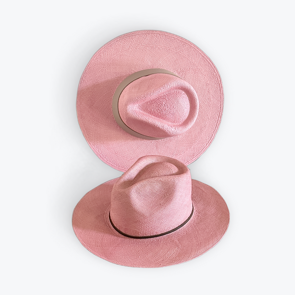 PINK LARGE BRIM STRAW HAT The Hip Hat