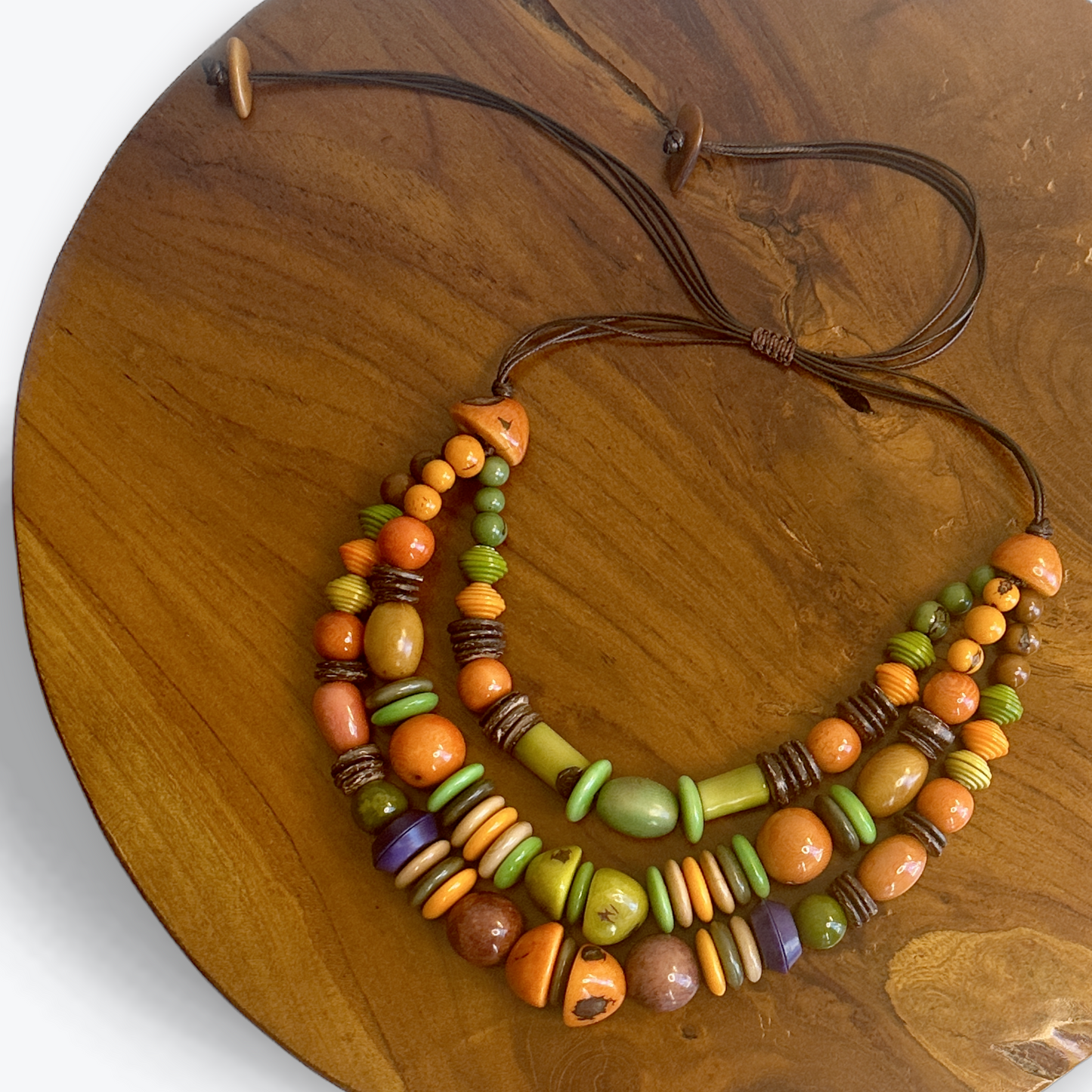 Chunky Layer Tagua Nut Necklace - The Hip Hat 