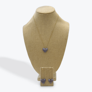TAGUA NUT HEART NECKLACE & EARRINGS SET The Hip Hat