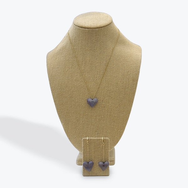 TAGUA NUT HEART NECKLACE & EARRINGS SET The Hip Hat