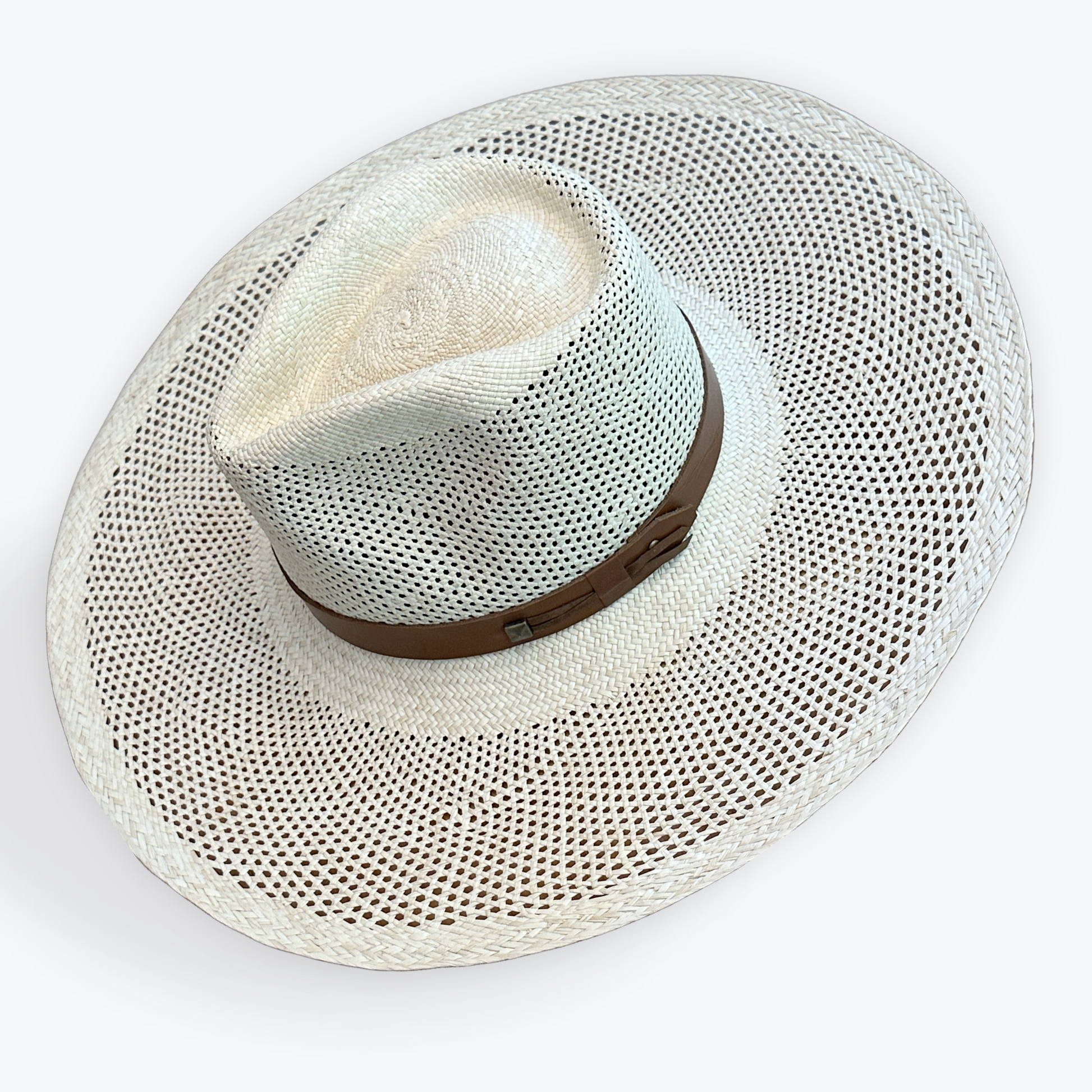 NATURAL RATTAN STRAW HAT - large brim hard hat, large brim ladies hat, merino wool hat, rancher hat, wool cowboy hat, wide brim wool fedora, panama straw hats - The Hip Hat