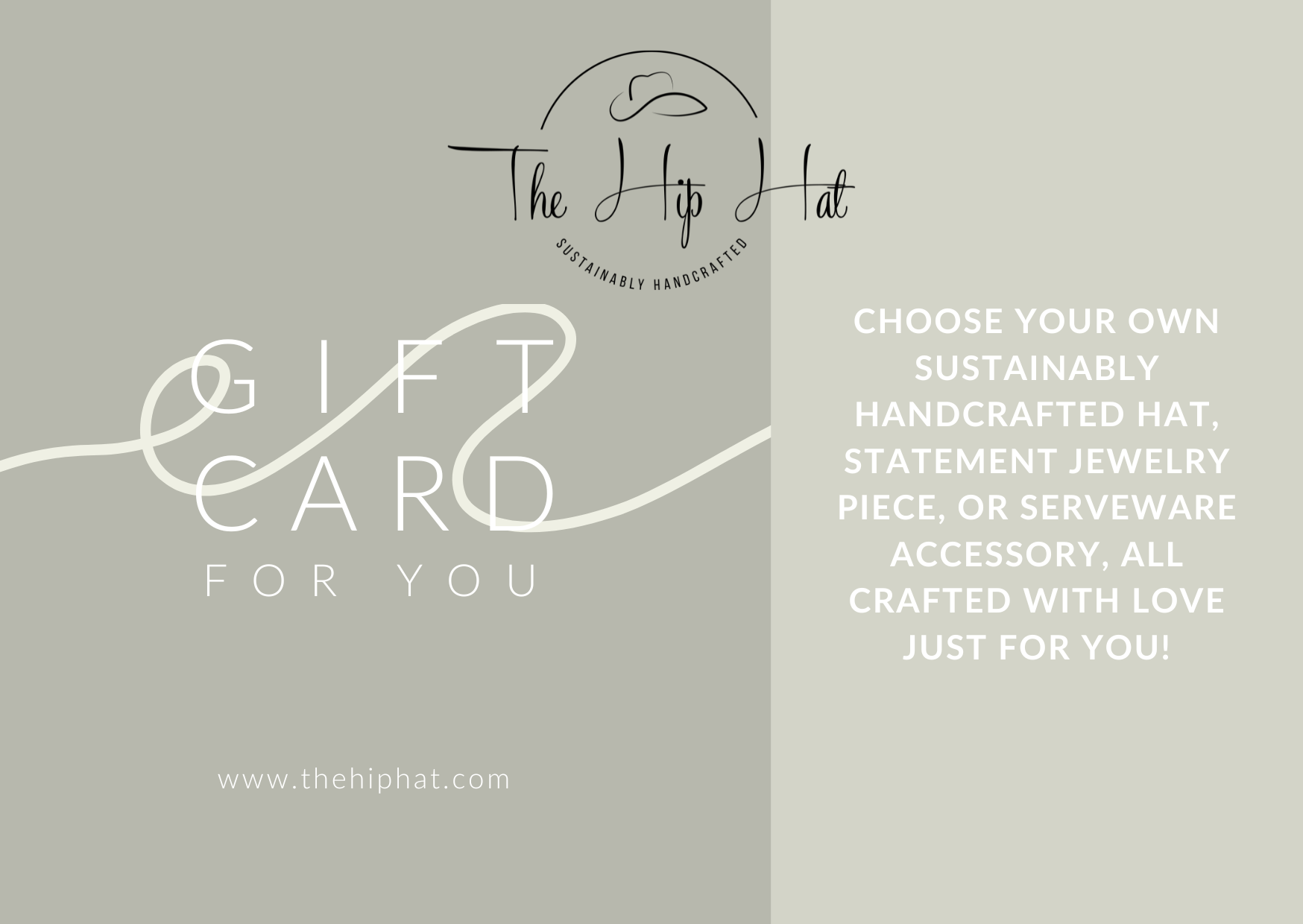 THE HIP HAT GIFT CARD The Hip Hat