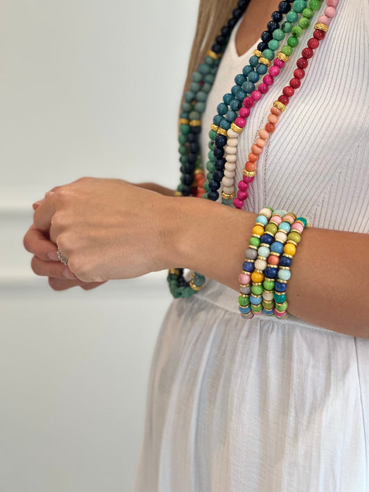 Colorful Crystal Stacking Bracelets - The Hip Hat 