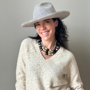 PENCIL BRIM FEDORA - large brim hard hat, large brim ladies hat, merino wool hat, rancher hat, wool cowboy hat, wide brim wool fedora, panama straw hats - The Hip Hat