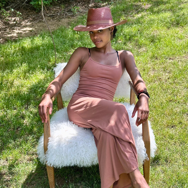 BURGUNDY LARGE BRIM TOQUILLA STRAW HAT The Hip Hat