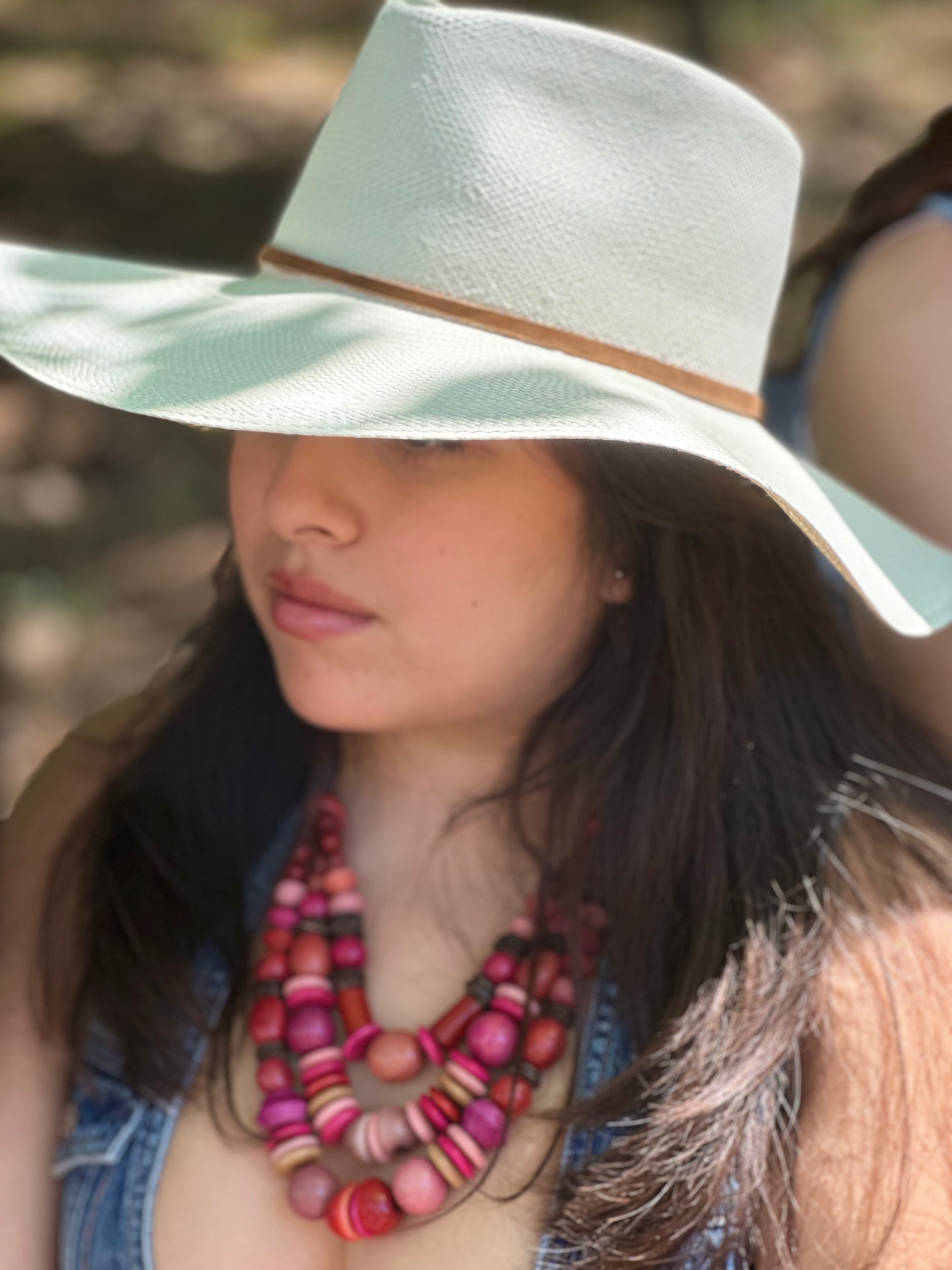 LARGE BRIM NATURAL STRAW HAT - large brim hard hat, large brim ladies hat, merino wool hat, rancher hat, wool cowboy hat, wide brim wool fedora, panama straw hats - The Hip Hat