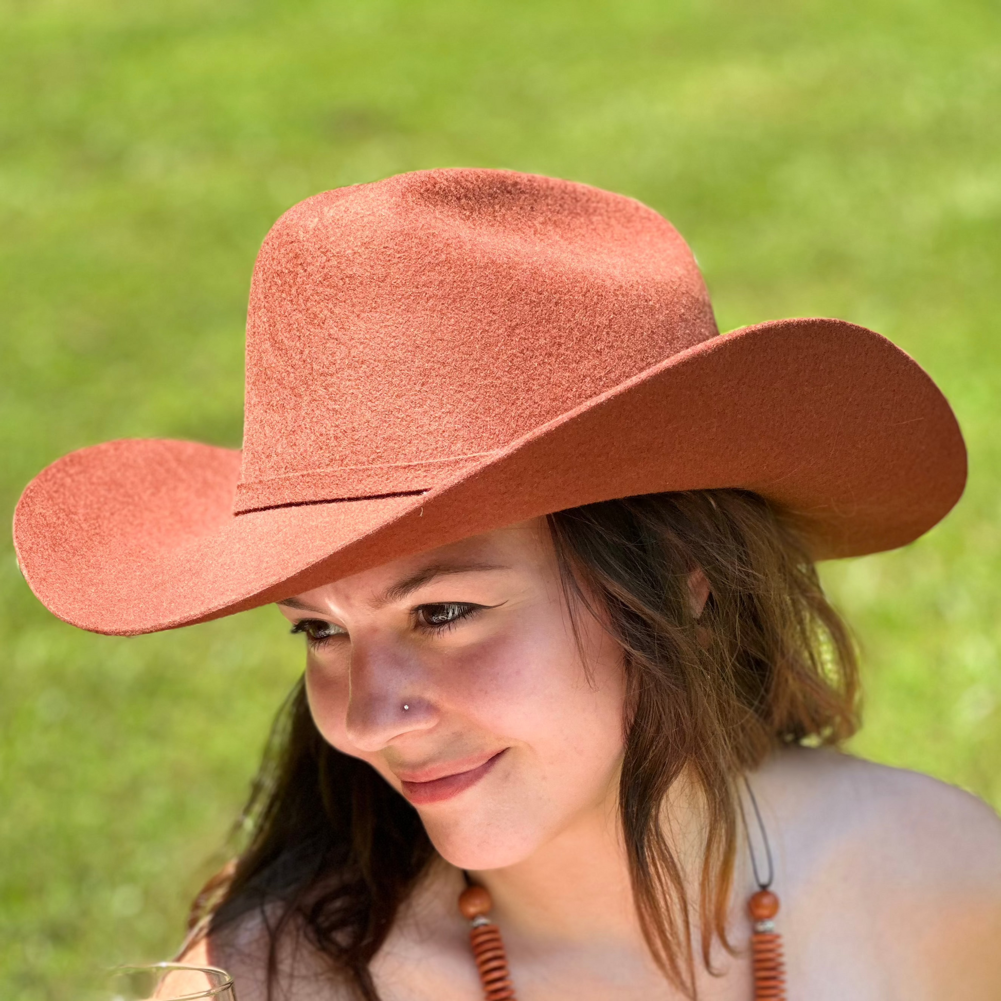 THE WOOL COWBOY HAT - large brim hard hat, large brim ladies hat, merino wool hat, rancher hat, wool cowboy hat, wide brim wool fedora, panama straw hats - The Hip Hat