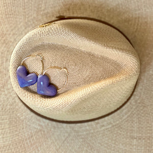 HEART CHARM HOOP EARRINGS The Hip Hat