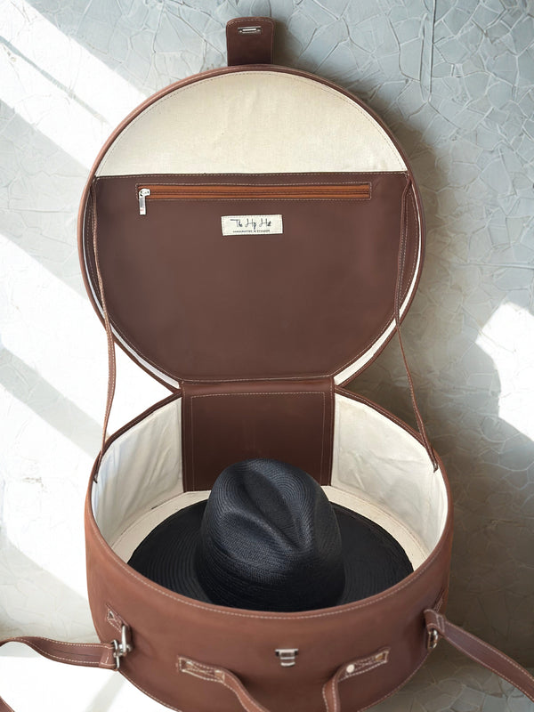 HANDMADE GENUINE LEATHER HAT TRAVEL BOX The Hip Hat