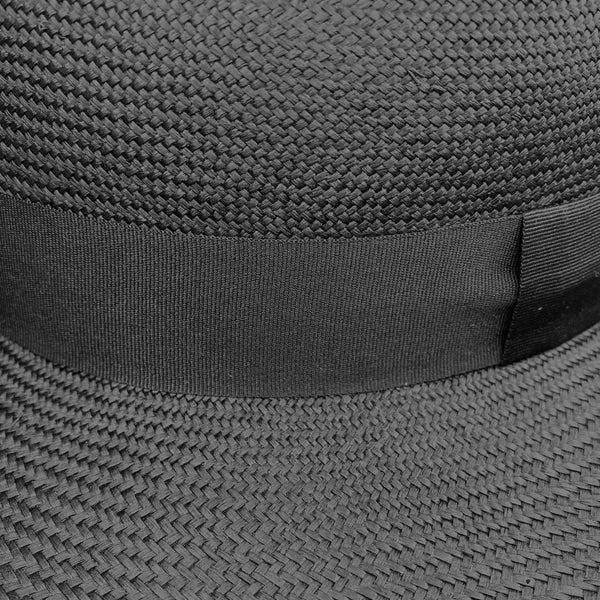 BLACK FEDORA STRAW HAT - large brim hard hat, large brim ladies hat, merino wool hat, rancher hat, wool cowboy hat, wide brim wool fedora, panama straw hats - The Hip Hat
