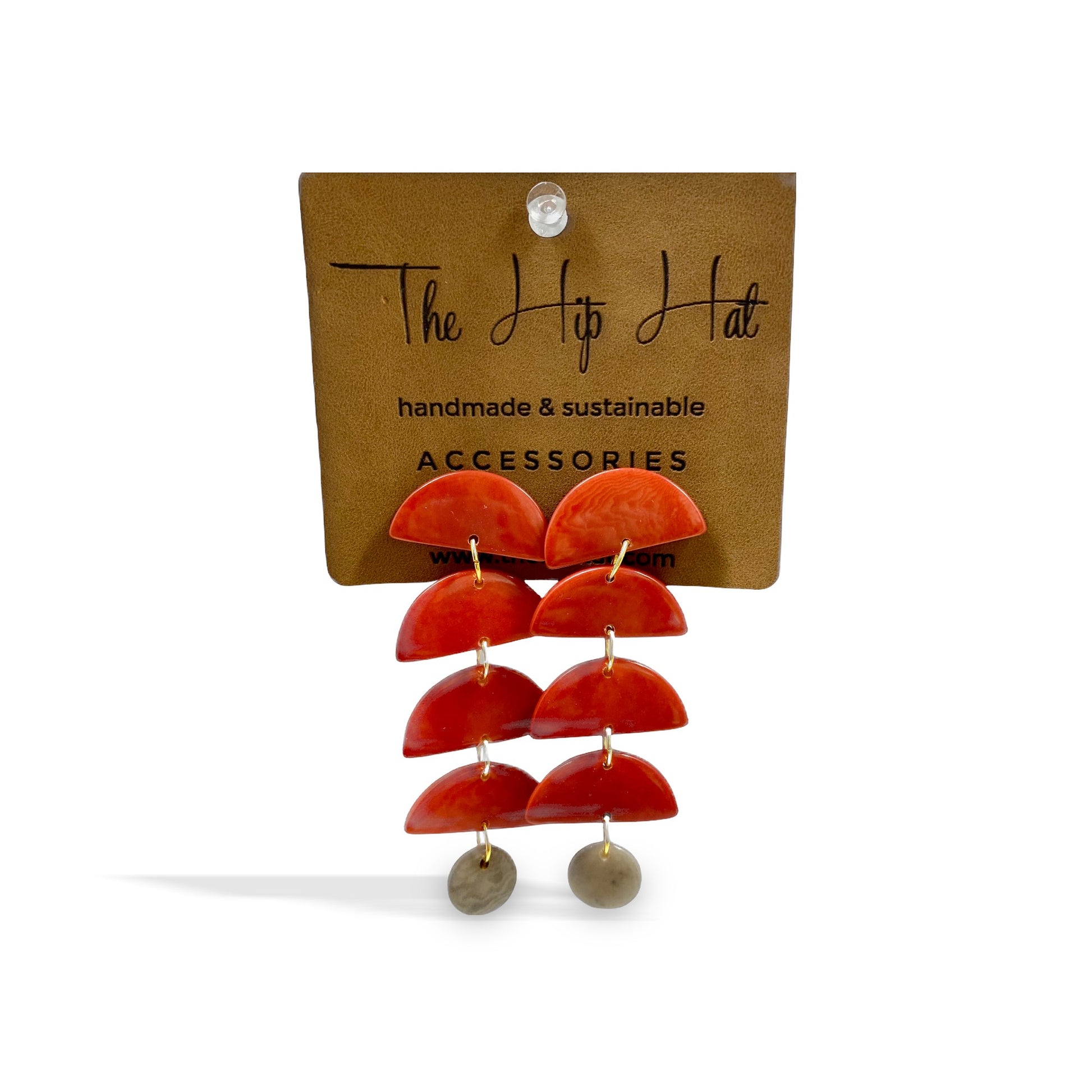Tagua Drop Earrings | Tagua Nut Earrings - The Hip Hat 